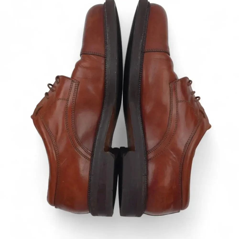 Johnston &‎ Murphy Dress Shoes Mens 10.5 W Passport Cap Toe Oxford Brown 20-4926